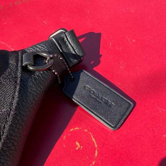 Coach Warren Belt Bag Black Signature Canvas Gorpcore Quiet Luxury Fanny Pack - Picture 9 of 11